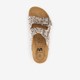 Dames bio slippers met panterprint beige zwart