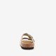 Dames bio slippers met panterprint beige zwart