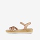 Meisjes sandalen met sleehakje rose goud