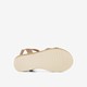Meisjes sandalen met sleehakje rose goud