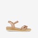 Meisjes sandalen met sleehakje rose goud