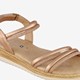 Meisjes sandalen met sleehakje rose goud