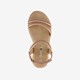 Meisjes sandalen met sleehakje rose goud