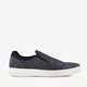 ECCO leren heren instappers donkerblauw wit