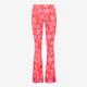 Dames flared broek met print roze