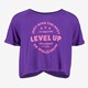 Osaga cropped meisjes sport T-shirt paars