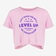 Cropped meisjes sport T-shirt roze