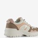 Dames dad sneakers beige roze