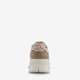Dames dad sneakers beige roze