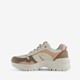 Dames dad sneakers beige roze