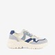 Dames dad sneakers wit denim