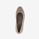 Dames pumps met slangenprint taupe