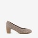 Dames pumps met slangenprint taupe