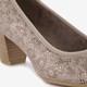 Dames pumps met slangenprint taupe