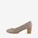 Dames pumps met slangenprint taupe