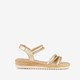 Meisjes sandalen met sleehakje goud