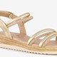 Meisjes sandalen met sleehakje goud