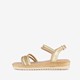 Meisjes sandalen met sleehakje goud