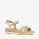 Blue Box meisjes sandalen met sleehakje goud