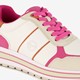 Dames sneakers fuchsia beige