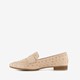 Dames loafers met studs beige