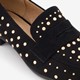 Dames loafers met studs zwart