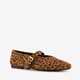 Nova dames ballerina’s met panterprint bruin