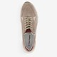 Leren heren sneakers beige met rits