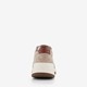 Leren heren sneakers beige met rits