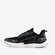 Heren hardloopschoenen zwart blauw