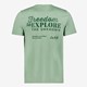 Heren T-shirt met backprint groen