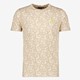 Heren T-shirt met print beige