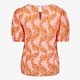 Dames top met oranje borduursels