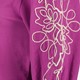 Dames top met geborduude mouwen paars