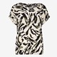 Dames T-shirt met print zwart groen