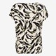 Dames T-shirt met print zwart groen
