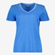 TwoDay dames T-shirt met V-hals glitters blauw