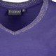 Dames T-shirt met V-hals glitters paars
