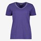 Dames T-shirt met V-hals glitters paars