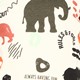 Jongens T-shirt dierenprint wit