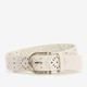 Dames riem met perforaties wit