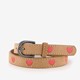 Meisjes riem met hartjes bruin