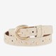Meisjes riem met hartjes beige goud