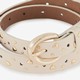 Meisjes riem met hartjes beige goud