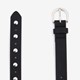 Dames riem met studs zwart zilver