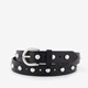 Dames riem met studs zwart zilver