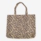 Dames shopper met panterprint beige
