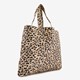 Dames shopper met panterprint beige