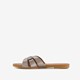 Dames slippers zilverkleurig