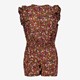 Meisjes playsuit met scrunchie bloemenprint